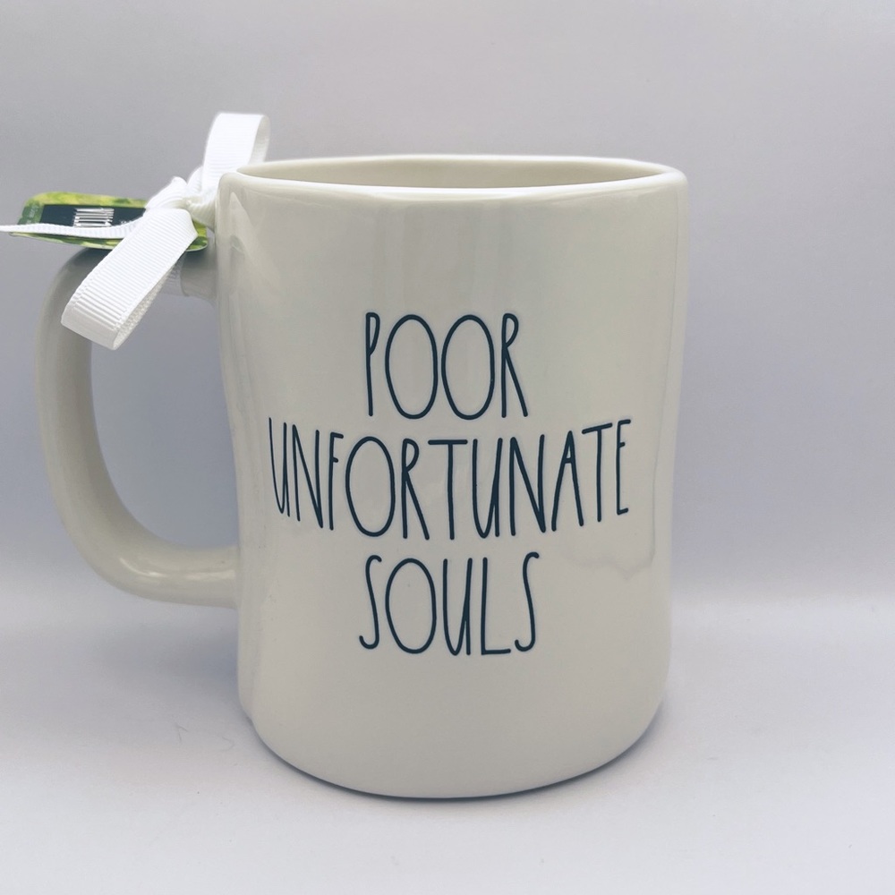 Rae Dunn Disney Villain Ursula Poor Unfortunate Souls Mug Double Sided